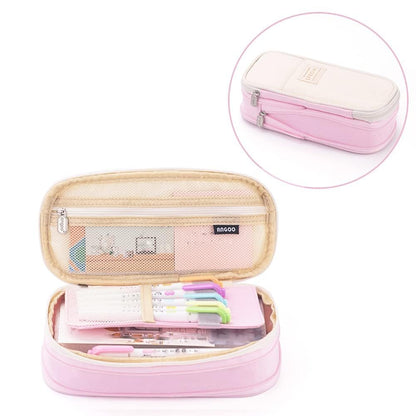 Big Capacity Pencil Case I Compartment Case Stationery Bag Durable Pencil Pouch for Students